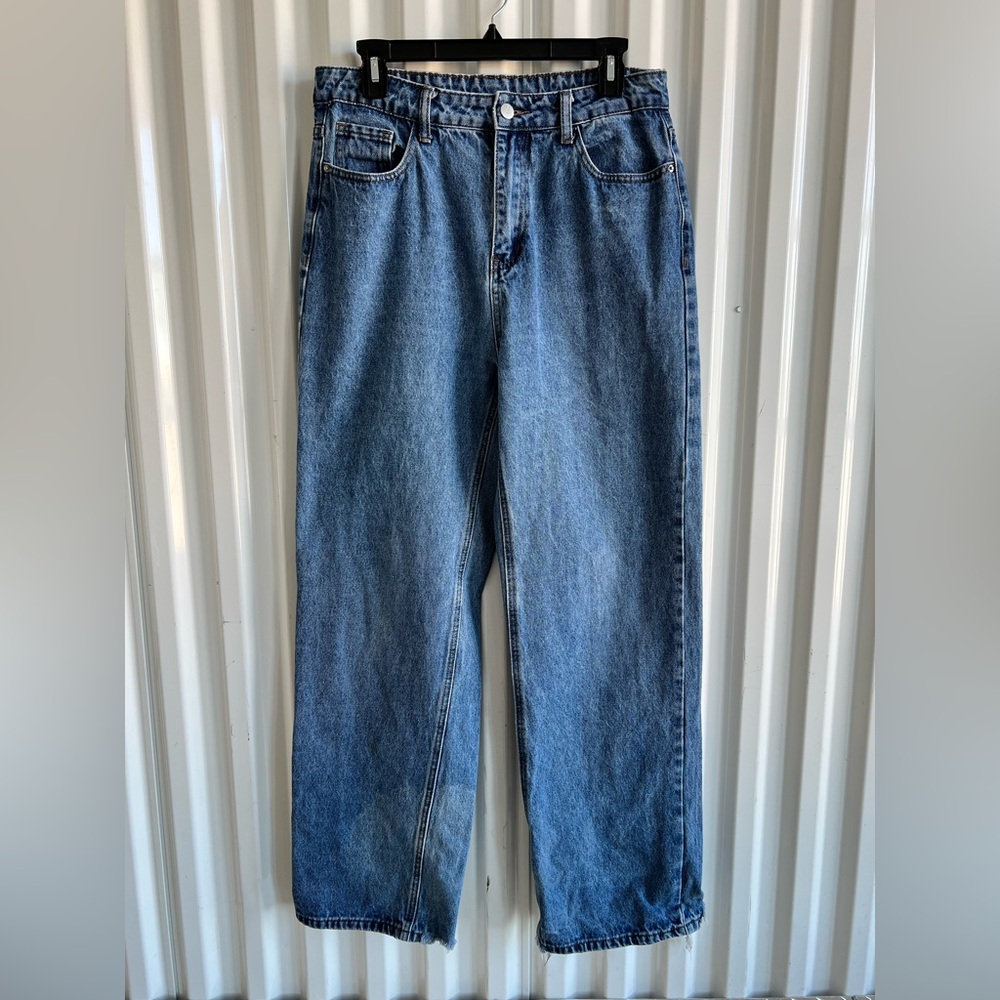 SHEIN Relaxed Fit Blue Jeans
